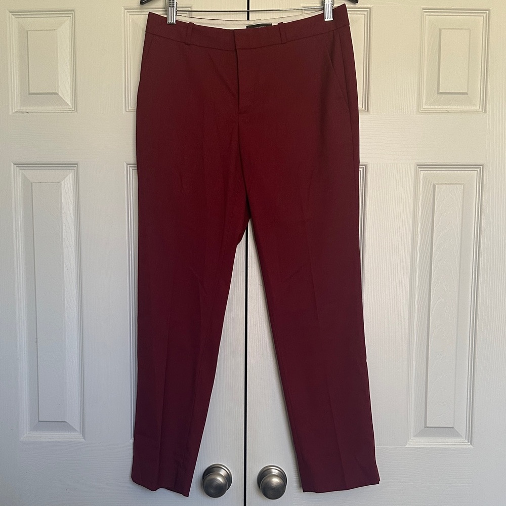 {Banana Republic} Burgundy Straight Leg Dress Pants
